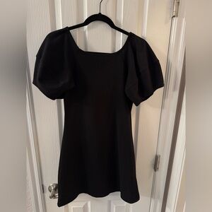 Elegant Black Puff Sleeve Dress Zara